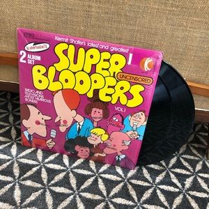 70's K-Tel "Super Bloopers Volume 1" Record - 2 albums - Comedy Albums - Vinyl